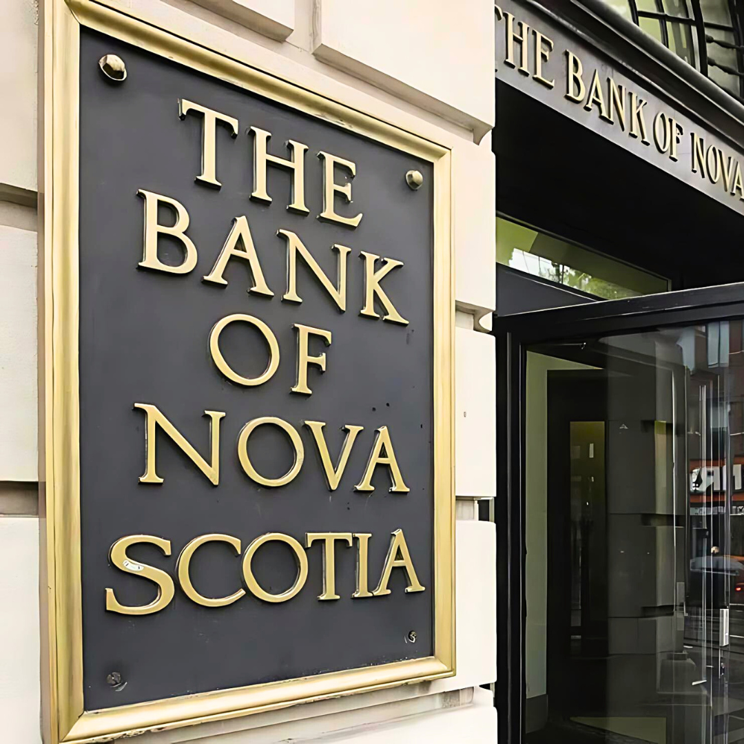 Scotiabank exceeded profit expectations, leading to a 2.5% rise in shares. 

Image Source: Financial  Post 